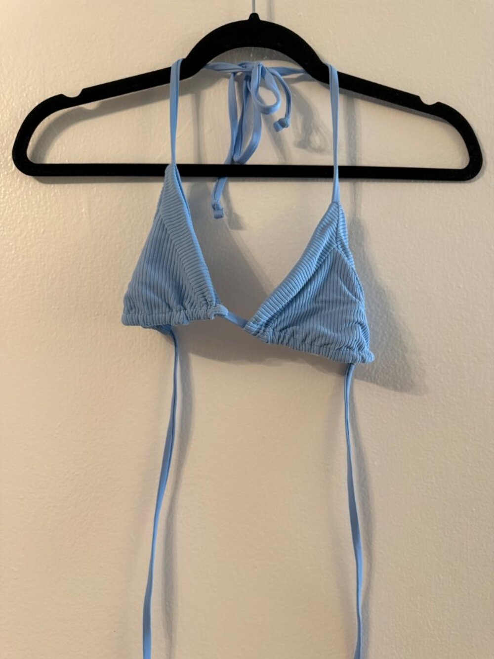 Frankie's Bikinis Baby blue micro bikini set M/L top medium bottom large